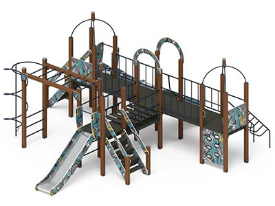 Детская игровая площадка Лаборатория веселья-6 (серая)