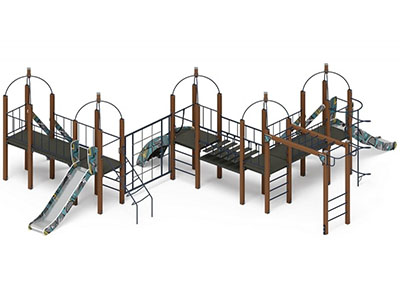 Детская игровая площадка Лаборатория веселья-7 (серая)