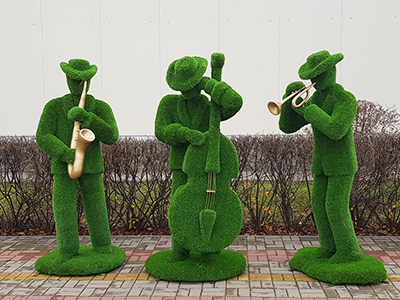 Топиари композиция музыканты - газон Eco