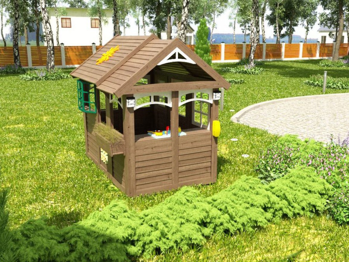 Детский деревянный домик Коттедж 2 - вид 5