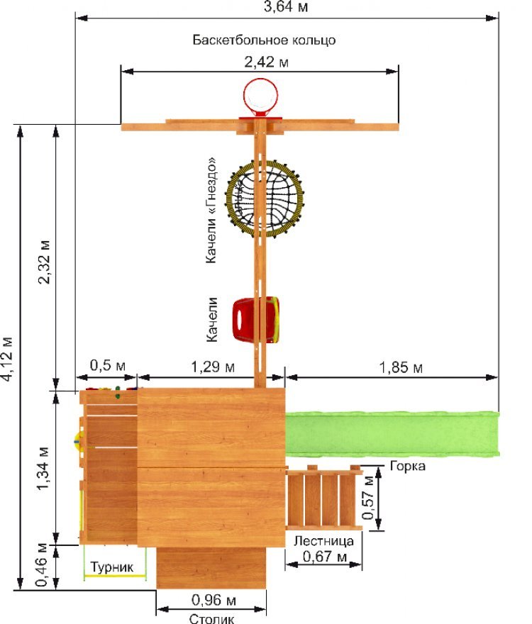 Детский игровой комплекс Крафт Pro 3 - вид 2