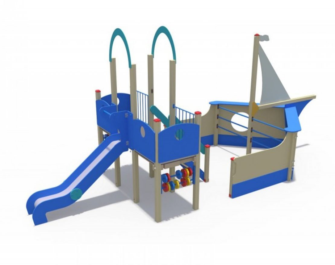 Детский игровой комплекс Лагуна Н-1200 в виде парусника ДИО 10117.1 - вид 2