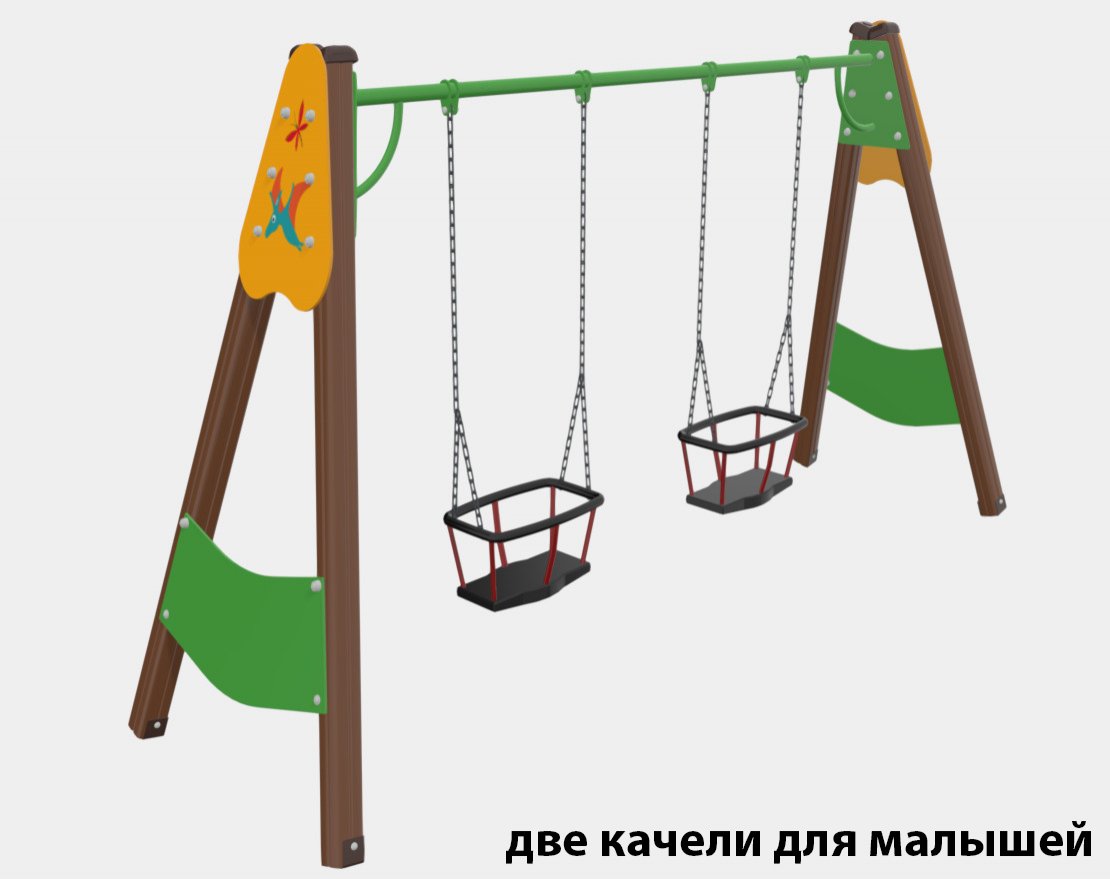Качели деревянные TORUDA Дино 01032 - вид 4
