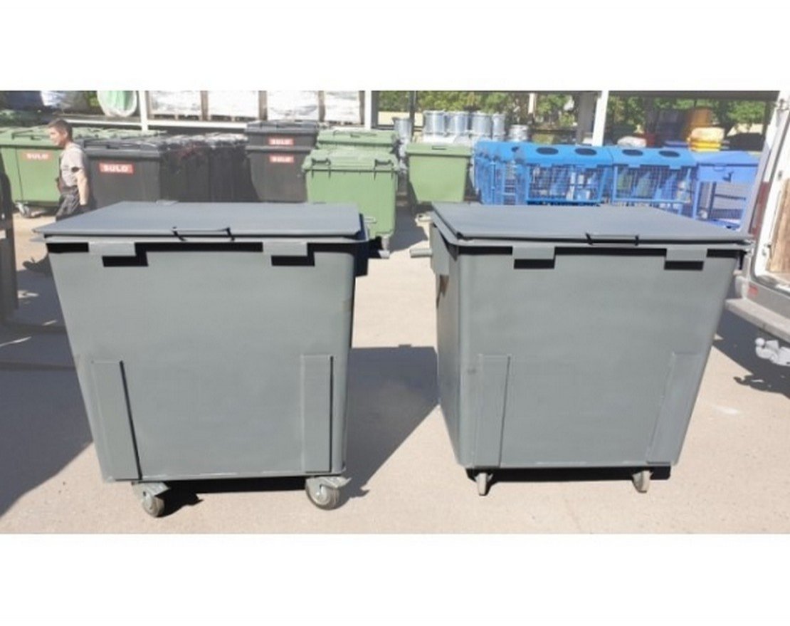 Контейнер металлический 0,8 м³ с закругленными углами MK-0.8-CL160 - вид 3