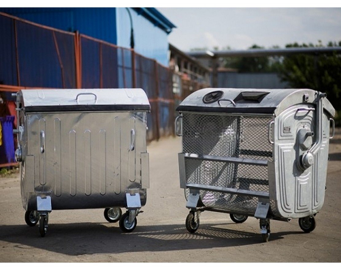 Контейнер оцинкованный для ТБО 1.1м3 (1100л) 1136 - вид 4