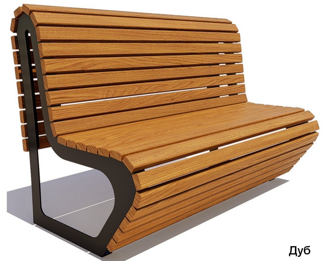 Скамейка парковая Премиум, Лиственница - вид 4