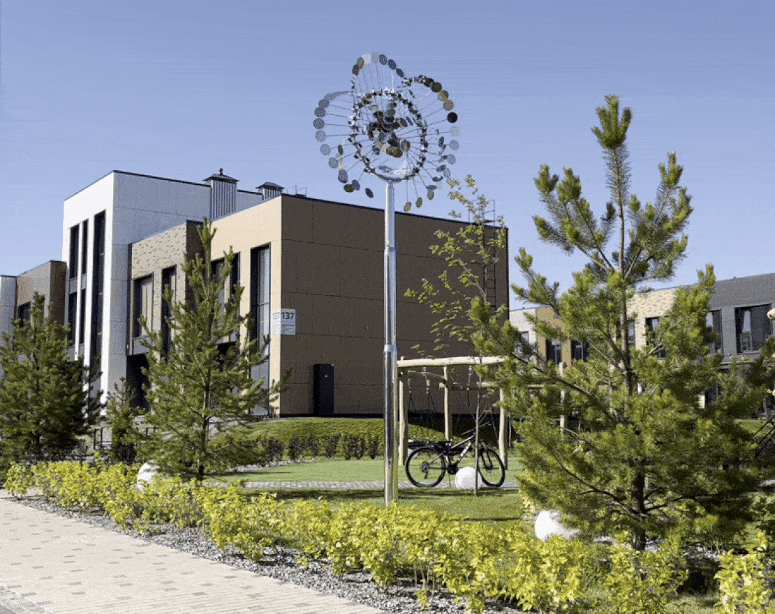 Скульптура из нержавеющей стали Бриз - вид 2