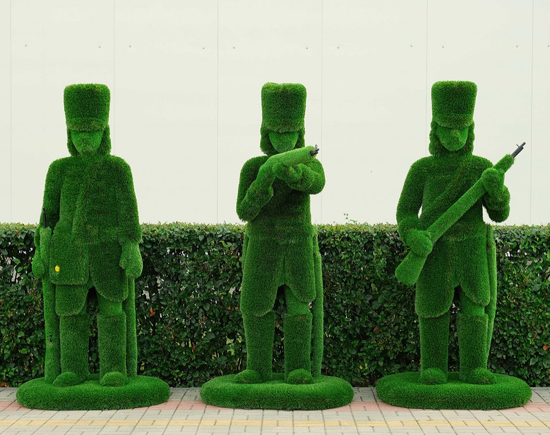 Топиари Гусар, ружье в руках - газон Deluxe - вид 3