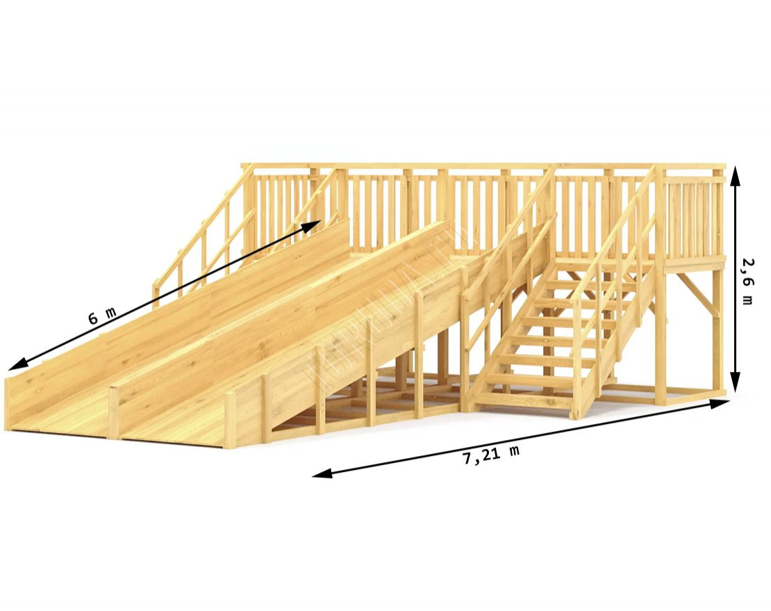 Зимняя горка TORUDA Север wood-4/1 (скат 6 м)